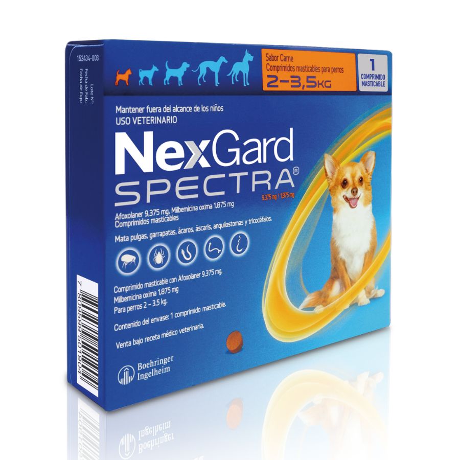 Desparasitante Nexgard Spectra 1comp para perros de 2 a 3,5 KG